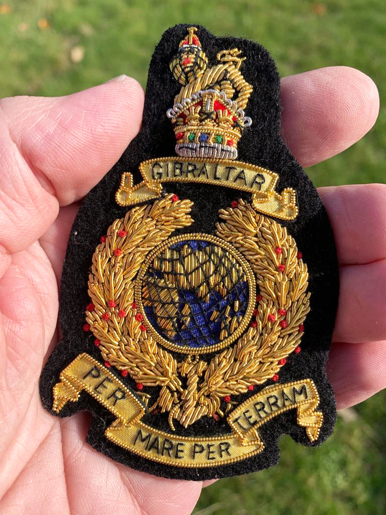 The Corps of Royal Marines Bullion Blazer Badge Gold