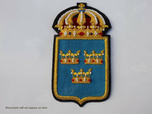Load image into Gallery viewer, Swedish Coat of Arms Blazer Badge Three Crowns Sweden Svenska Tre Kronor
