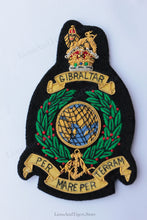 Load image into Gallery viewer, The Corps of Royal Marines Bullion Blazer Badge Green Wreath
