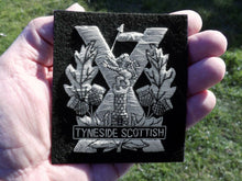 Load image into Gallery viewer, Tyneside Scottish Blazer Badge British Army Silver Bullion Wire New
